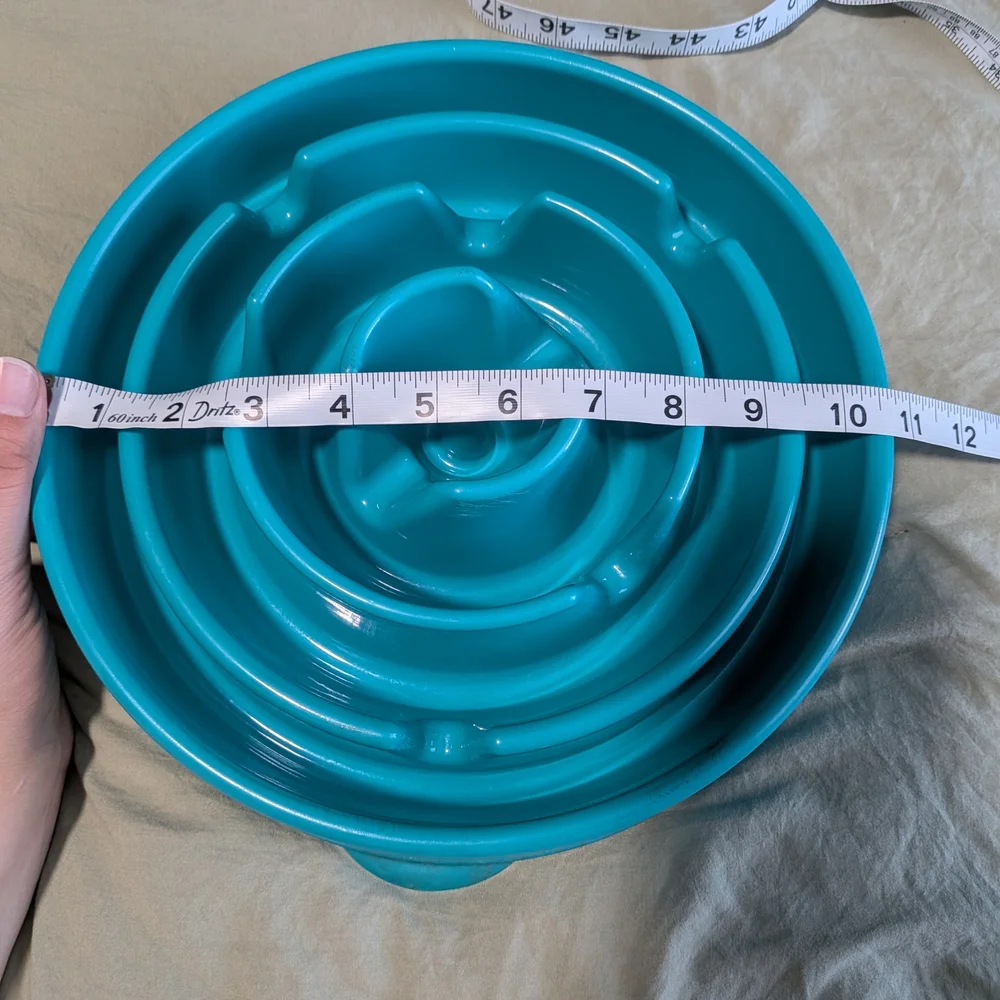 Outward Hound Turquoise Slow Feeder Dog Bowl